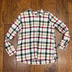 Wool rich men’s pemberton plaid button down shirt